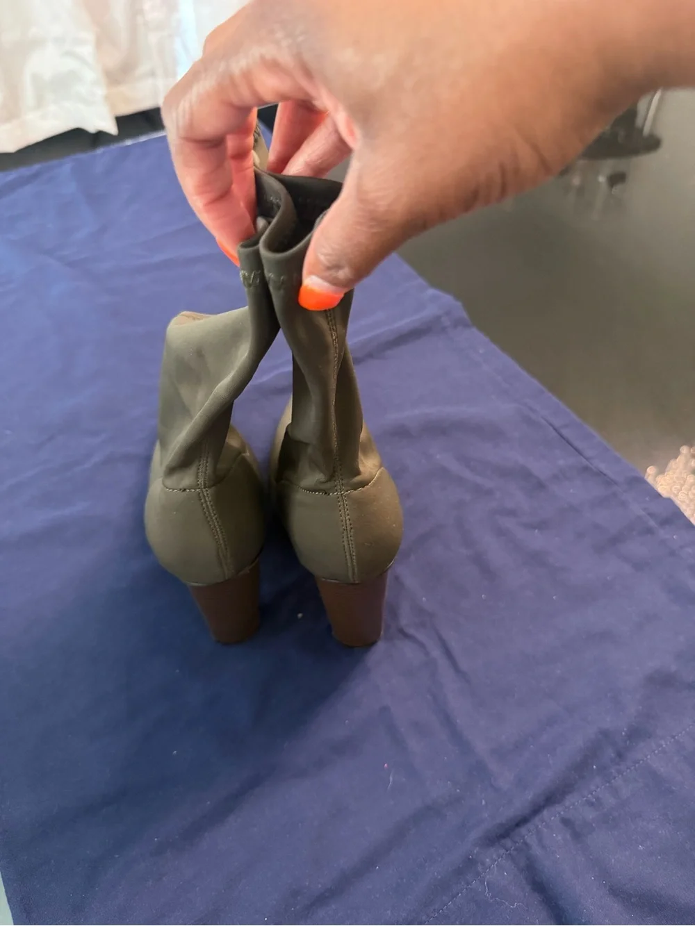 Cape Robbin Olive Pointed Toe Sock Booties